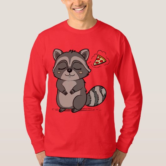 Raccoon Dream - Pizza! T-Shirt (Vorderseite)
