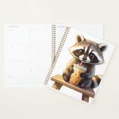 Raccoon Drinking Iced Coffee Planer (Anzeige)