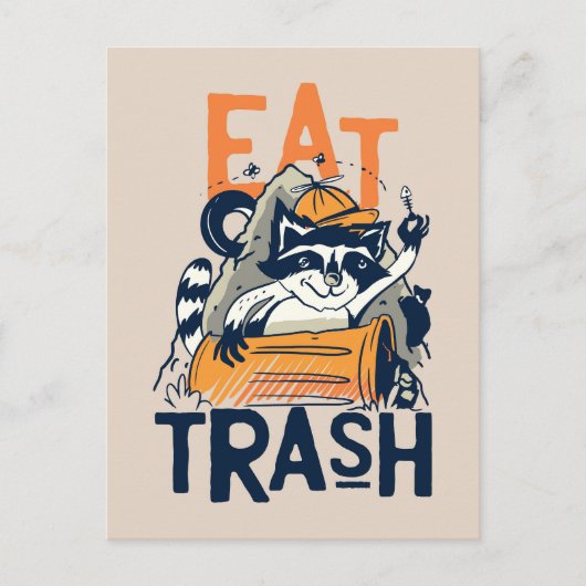 Raccoon Eat Trash Postkarte (Vorderseite)