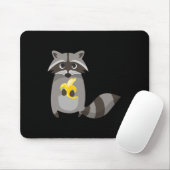 Raccoon Eating Banana Frucht Niedlich aussehen Mousepad (Mit Mouse)