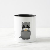 Raccoon Eating Pepperoni Pizza Tasse (Zentrum)