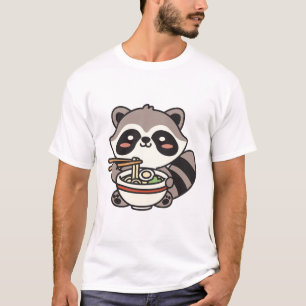 Raccoon Eating Ramen Noodle T-Shirt
