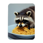 Raccoon Eating Spaghetti Magnet (Vertikal)