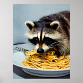 Raccoon Eating Spaghetti Poster (Vorne)