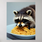 Raccoon Eating Spaghetti Poster (Vorne)