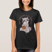 Raccoon Ess Pizza Niedlich Rodent Fast Food T-Shirt (Vorderseite)