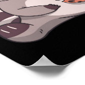 Raccoon-Essen Cookie - Niedliche Schokolade Lover- Poster (Ecke)