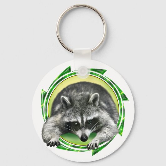 Raccoon Face Schlüsselanhänger (Vorderseite)
