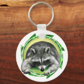 Raccoon Face Schlüsselanhänger (Vorderseite)