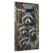 Raccoon-Familie Klemmbrett (Rechts)
