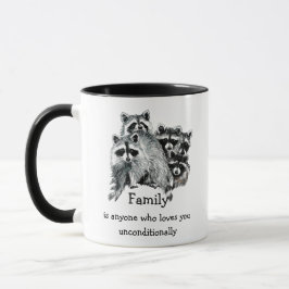 Raccoon Family Friends Weihnachts-Liebe Tasse