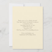 Raccoon Family Twins Boho Babydusche Einladung (Rückseite)