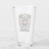 Raccoon Feral Girl Sommer Vintages Opossum Glas (Rückseite)