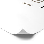 Raccoon First Birthday Milestone Birthday Poster (Ecke)