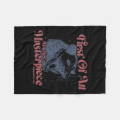 Raccoon First Of All I'm God's Masterece  Fleecedecke (Vorderseite (Horizontal))