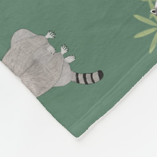 Raccoon-Fleece-Decke Fleecedecke (Ecke)