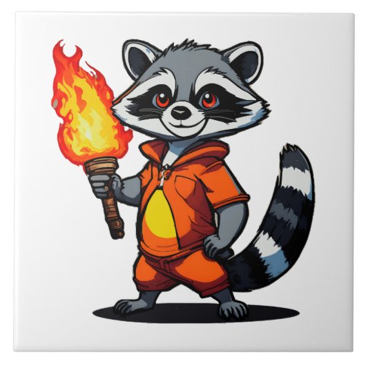 Raccoon Fliese (Vorderseite)
