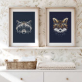 Raccoon | Forest Animal Raccoon Wall Print Poster