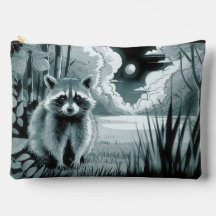 Raccoon Forest Clearing Zubehör Pouch Travel Bag
