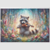 Raccoon Forest Symphony Fantasy Art Decoul Seidenpapier (Vorderseite)