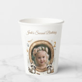 Raccoon-Foto-Rahmen für Kinder zum Geburtstag Pappbecher (Rückseite)