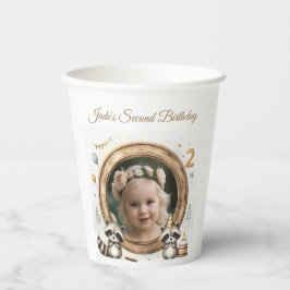 Raccoon-Foto-Rahmen für Kinder zum Geburtstag Pappbecher