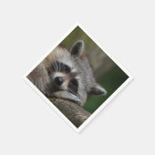 Raccoon Foto Serviette (Ecke)