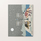 Raccoon.Fox.Magpie Hanukkah 11x14 Puzzle (Vertikal)