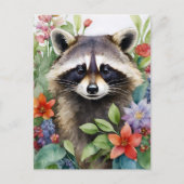 Raccoon Frische Pasta machen Postkarte (Vorderseite)