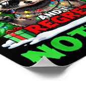Raccoon Funny I Regret Nothing On The Naughty List Poster (Ecke)