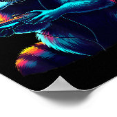 Raccoon Gaming Animal Video Games Funny Raccoon Poster (Ecke)