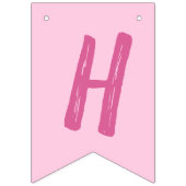 Raccoon Geburtstagsparty Pink Wimpelkette (Zweite Fahne)