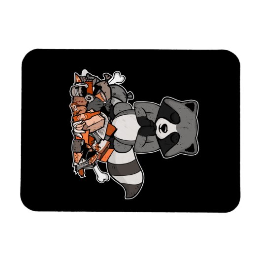 Raccoon Geschenk Frauen Meditation Yoga Raccoon Magnet (Horizontal)