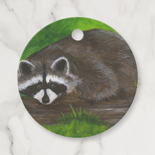 Raccoon Geschenkanhänger (Vorderseite)