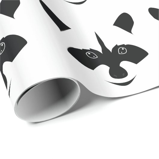 Raccoon Geschenkpapier (Rolleneckpunkt)