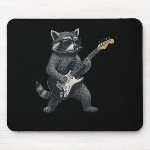 Raccoon Gitarrenrock und Roll Gift Men Wome Mousepad