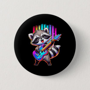 Raccoon Gitarrenrock und Roll spielen Button
