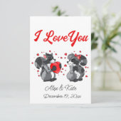 Raccoon Grußkarte Dankeskarte (Stehend Vorderseite)