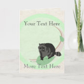 Raccoon Grußkarte Karte (Vorderseite)