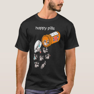 Raccoon Happy Pills Vintag Opossum T-Shirt