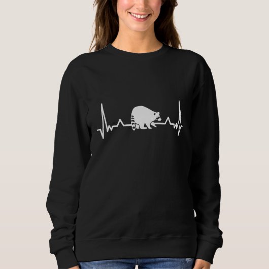 Raccoon Heartbeat Sweatshirt (Vorderseite)