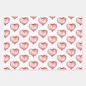 Raccoon Hearts Balloons Geburtstag Geschenkpapier Set (Vorderseite 2)