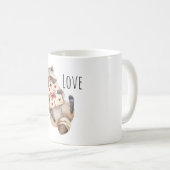 Raccoon Hearts Gift Kaffeetasse (VorderseiteRechts)