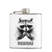 Raccoon Hijinks Flachmann (Vorderseite)