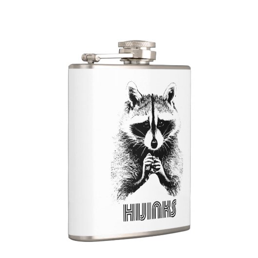Raccoon Hijinks Flachmann (Rechts)