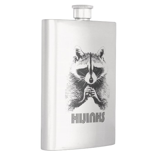 Raccoon Hijinks Flachmann (Rechts)