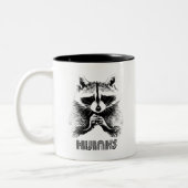 Raccoon Hijinks Zweifarbige Tasse (Links)