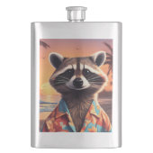 Raccoon Holiday Flachmann (Vorderseite)