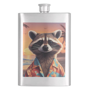 Raccoon Holiday Flachmann