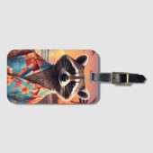 Raccoon Holiday Gepäckanhänger (Vorderseite (Horizontal))